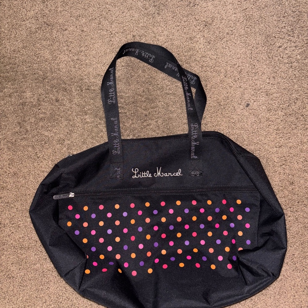 NWOT. Little Marcel Black Polka Dot Women's Bag